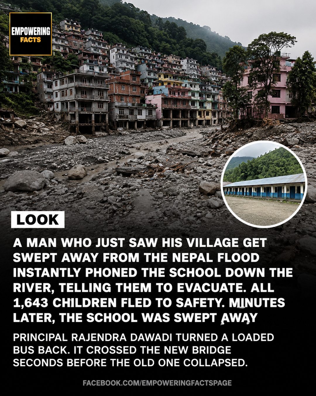 A Man Who Just Saw His Village Get Swept Away from the Nepal Flood Instantly Phoned